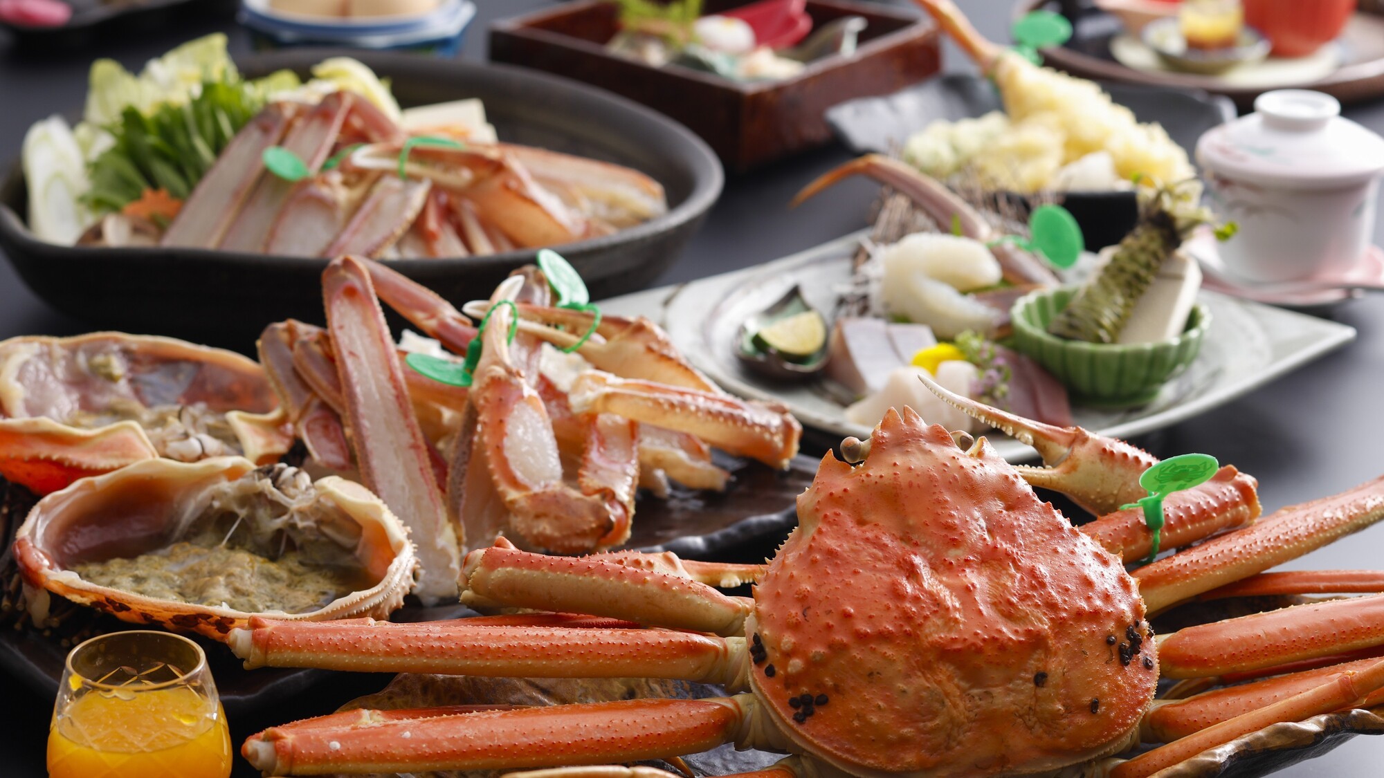 【冬】＜お部屋食＞極上蟹！800g超の活蟹＆茹で蟹を味わう！心を満たす匠（たくみ）フルコース