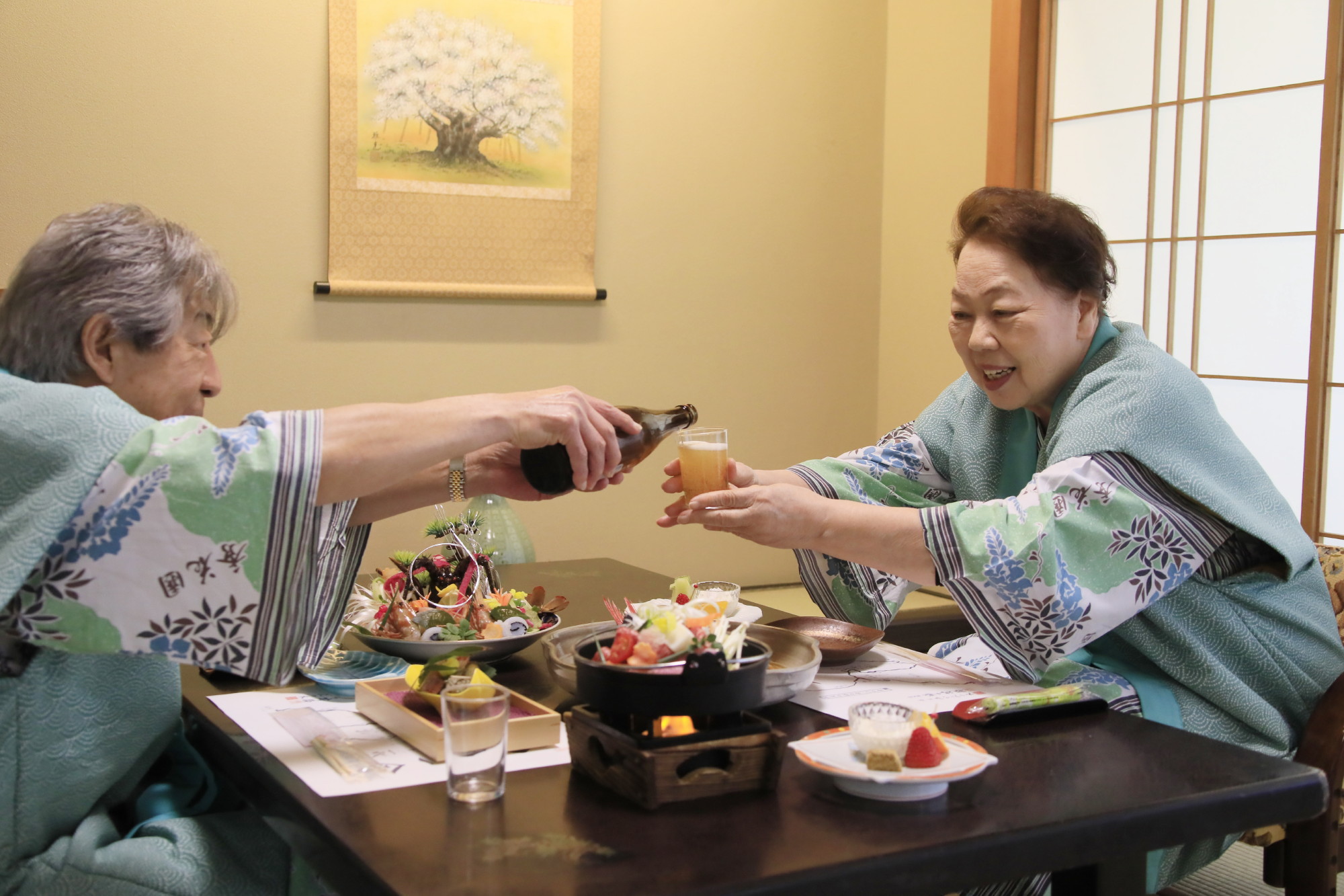 【量より質！】金目鯛orお肉鍋の選べるメイン★高クオリティプラン【小食さん・シニアの方にオススメ】