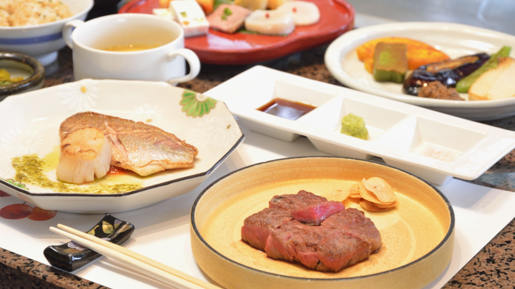 【１日１組様限定】黒毛和牛と新鮮魚介を楽しむ！大切な方と大観荘でお祝い”鉄板焼アニバーサリー”プラン