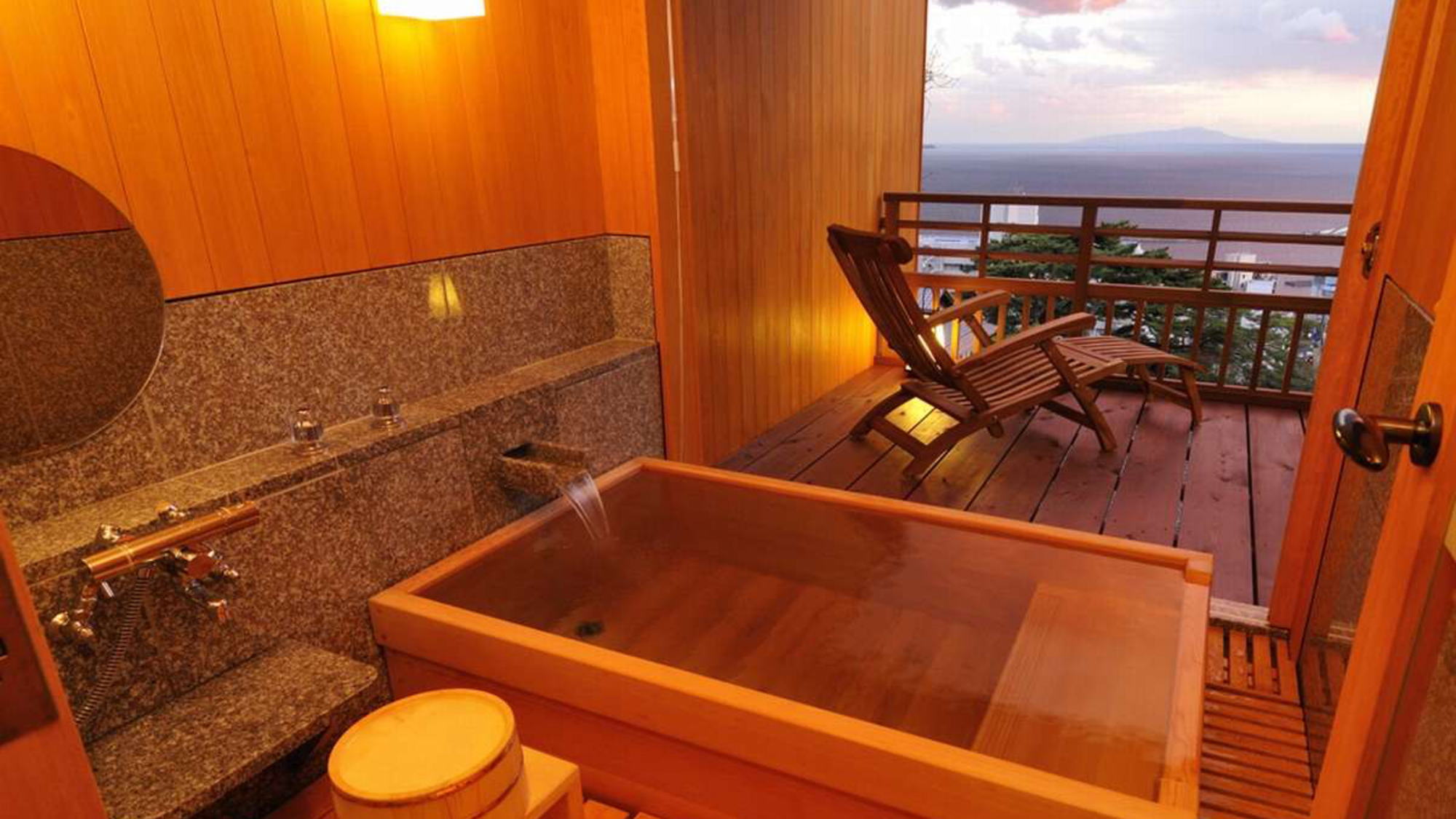 【DX和洋室一例】眺めのいい部屋風呂もご堪能ください。