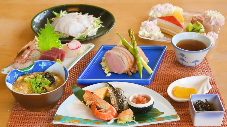 旬の素材で星の彩り味覚膳＆和朝食膳【１泊２食付】