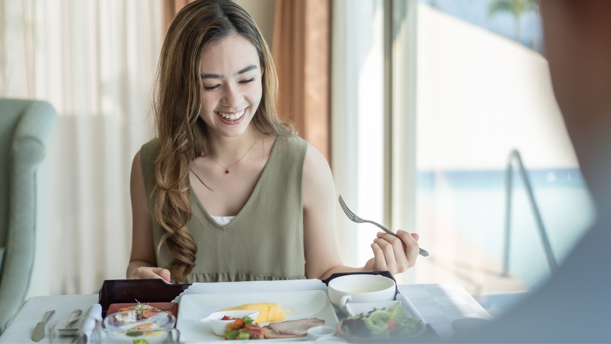 全室プライベートプール完備。和朝食とアメリカンブレックファーストをお好みで。（朝食付）