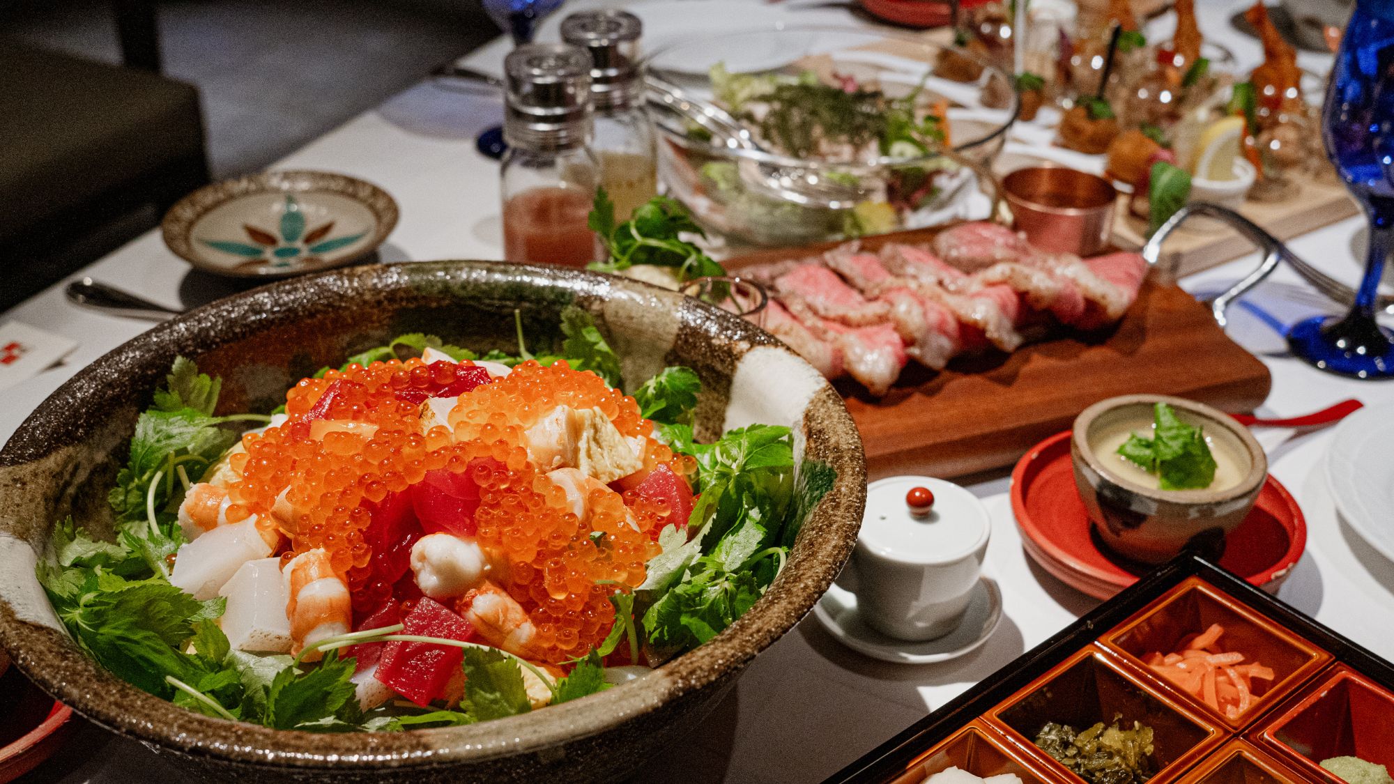 【Dinner/In Room Dining】フレンチ・お鮨・鉄板焼がコラボ パーティーディナー