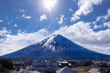 4階共用廊下からの富士山