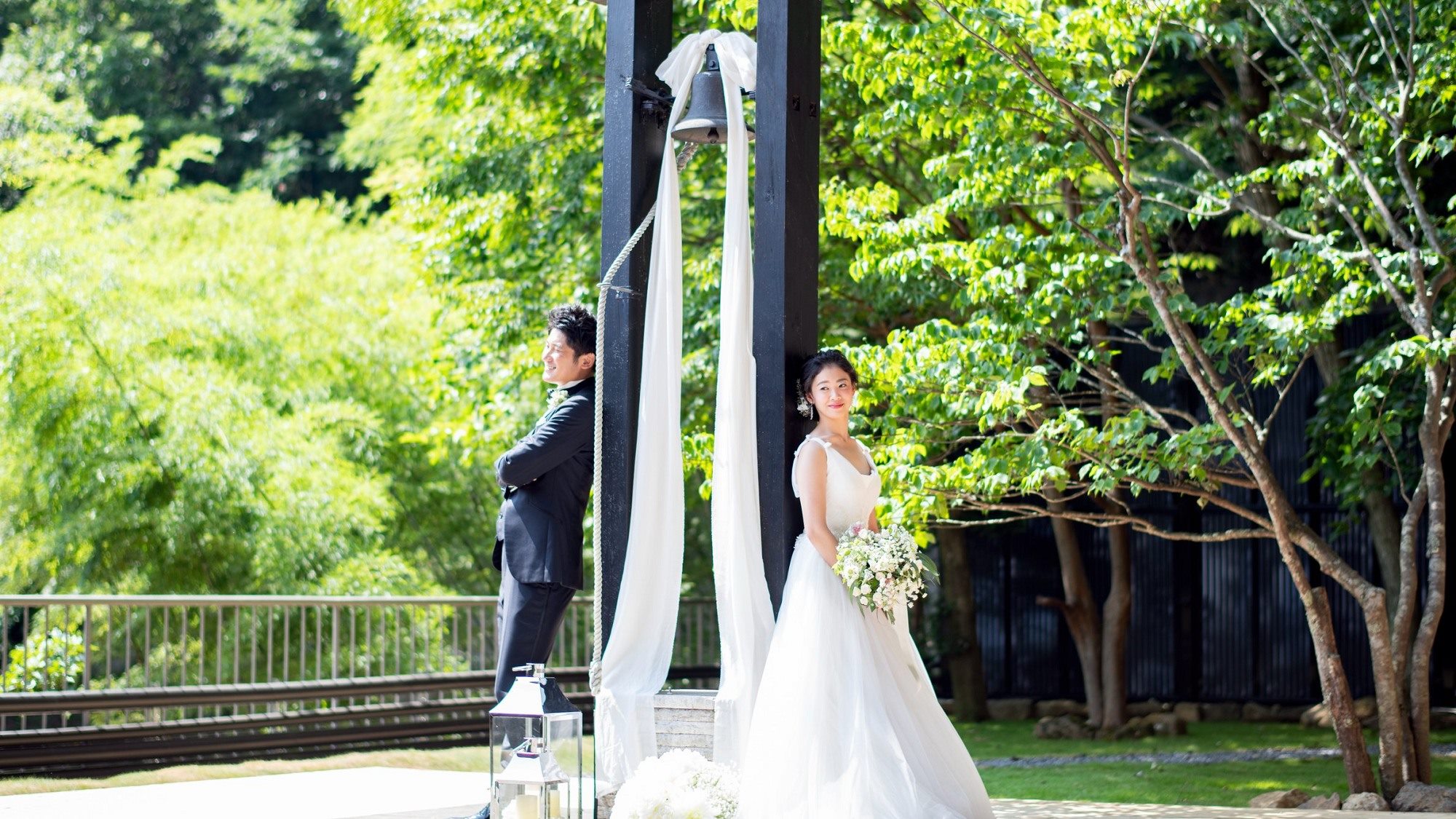 ◆wedding｜緑あふれるバンブーテラスは人気の写真スポット