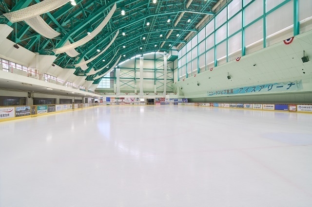 アイスアリーナ1日券＆靴貸出券付☆本格リンクで楽しくスケート♪（１泊朝夕付）