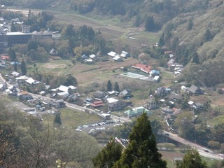 月寄山より望む滝本地区