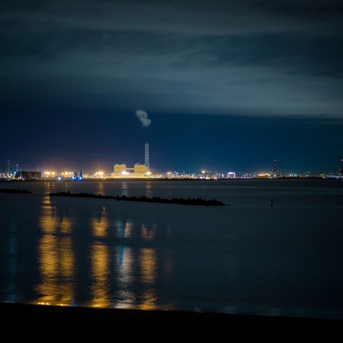 常陸那珂港湾の夜景