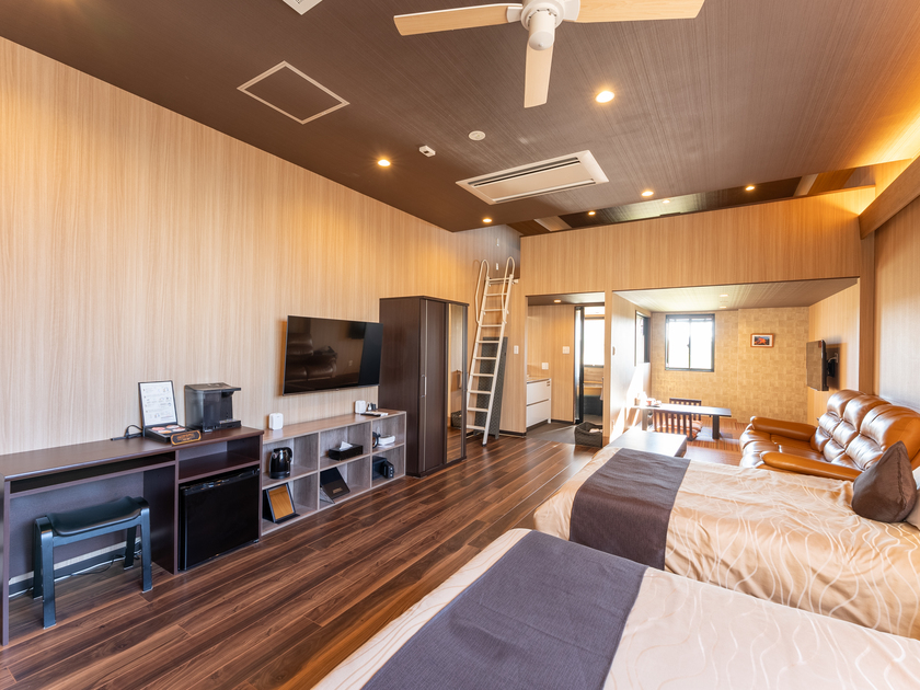  ［和モダンJrスイート和洋室］55㎡　半露天風呂《ロフト付》1階