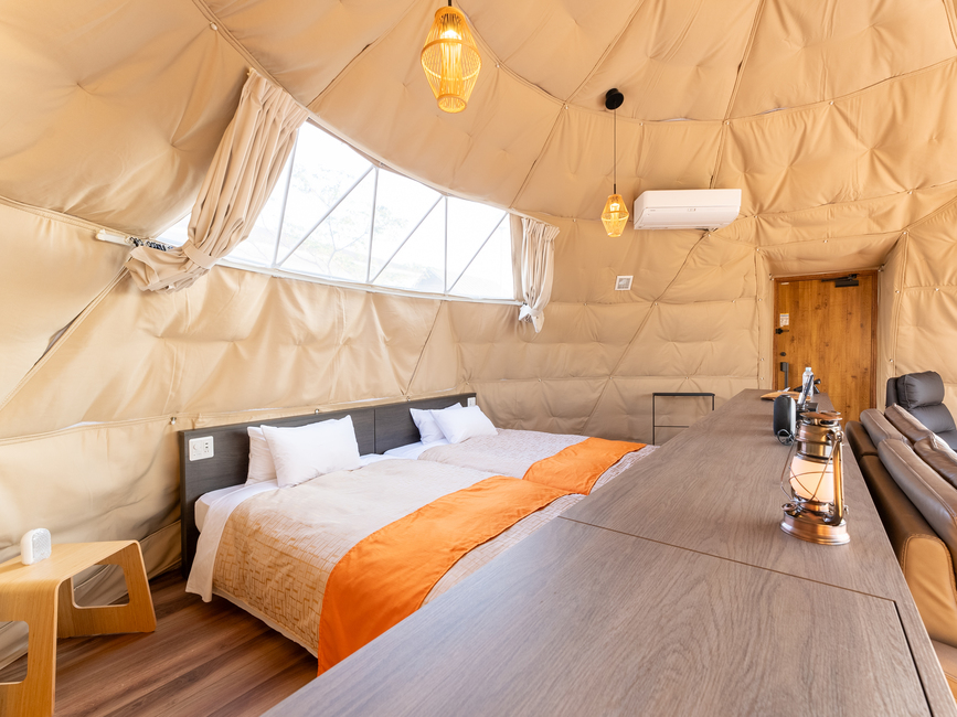 【桜旅グランピング限定プラン】桜島を一望スパリゾート×グランピング【素泊まり+食材持ち込み自由】