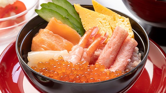 【ご朝食】ご当地メニュー（豪快海鮮丼）※一例