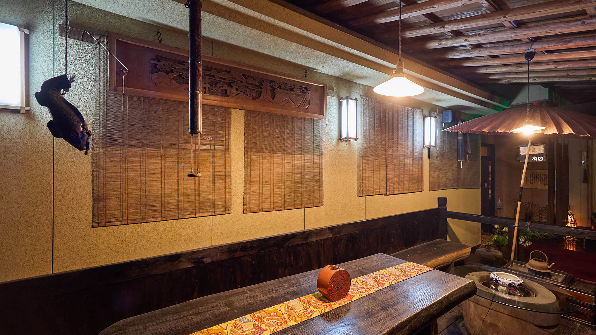 ・【館内】随所にある和の様式。どこか懐かしい雰囲気にほっと落ち着きます