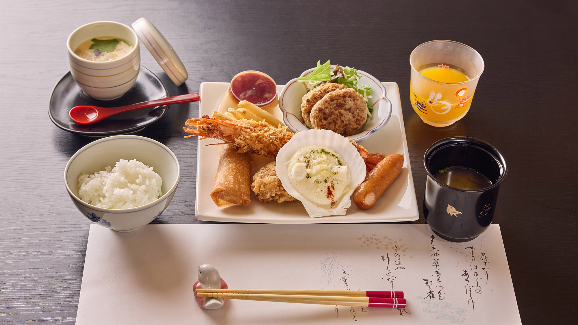 ・【ご夕食／お子様御膳】お子様が大好きなおかずを集めたメニュー。たくさん召し上がれ♪