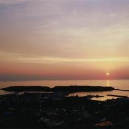 かもめ島の夕日