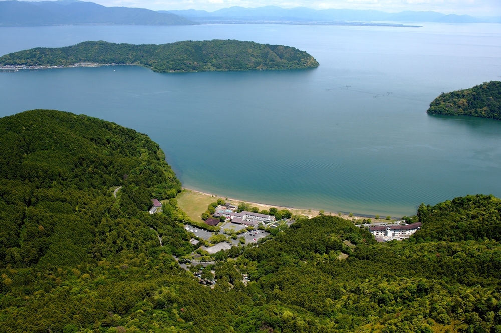 休暇村近江八幡 空撮 全景と沖島