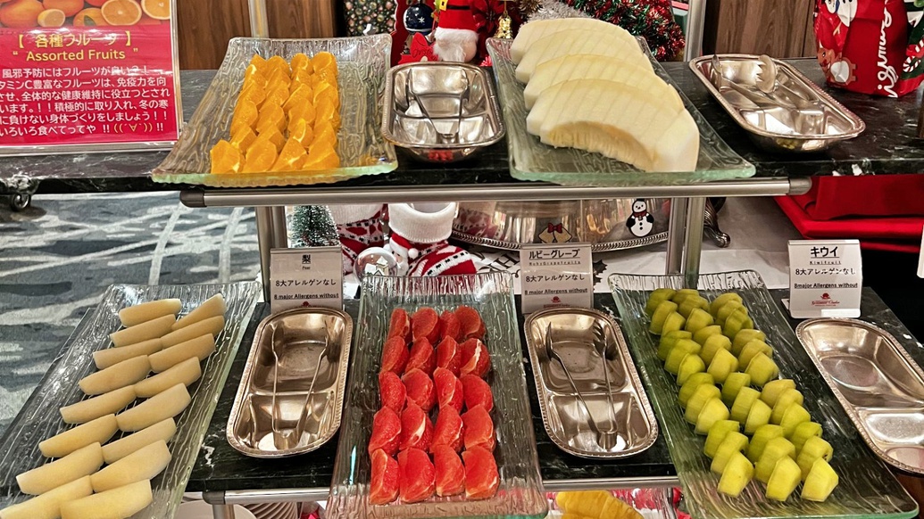 和洋ブッフェ朝食（料理一例、2024/12月撮影）