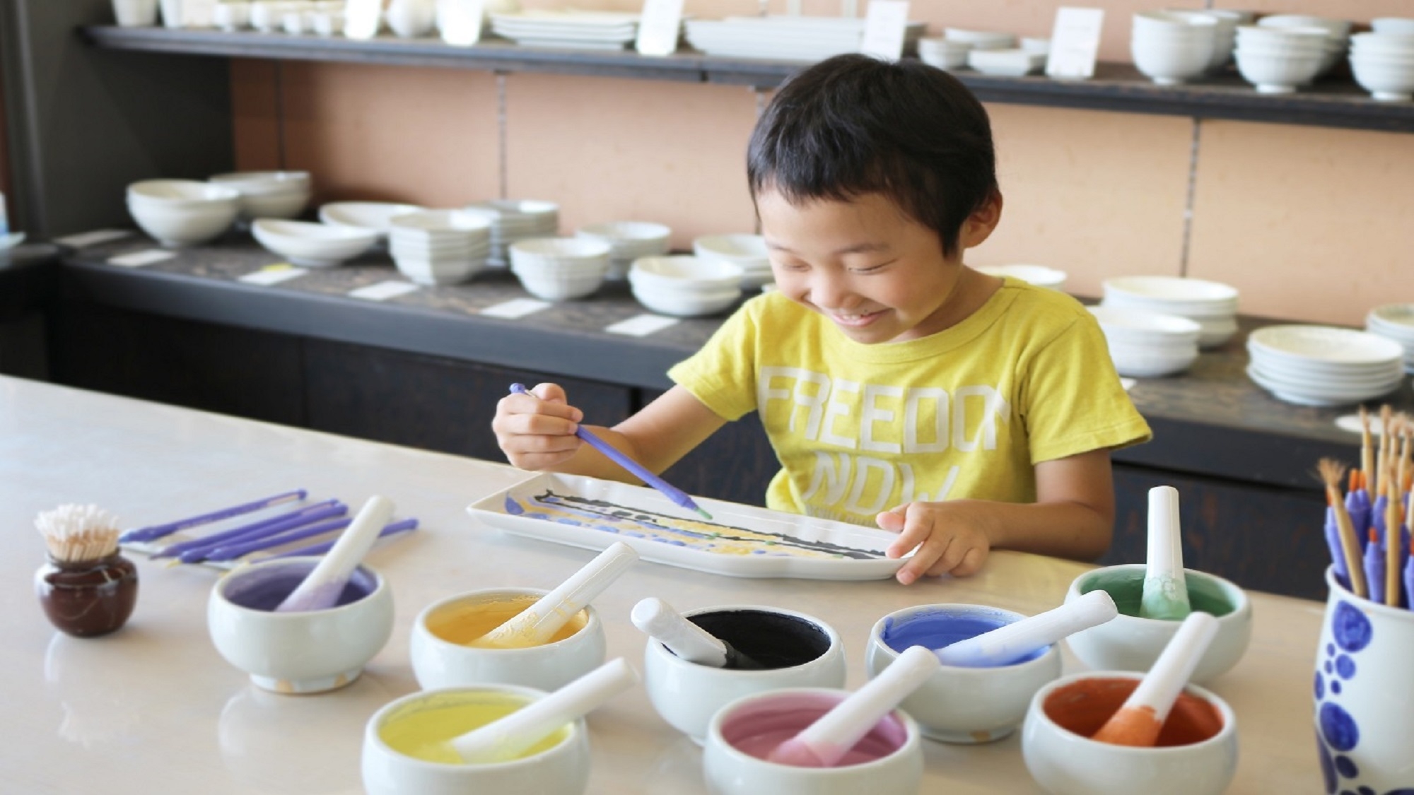 九谷焼の魅力を体験！ろくろ＆絵付けと選べるアート体験付き温泉ステイ(1泊2食付き）