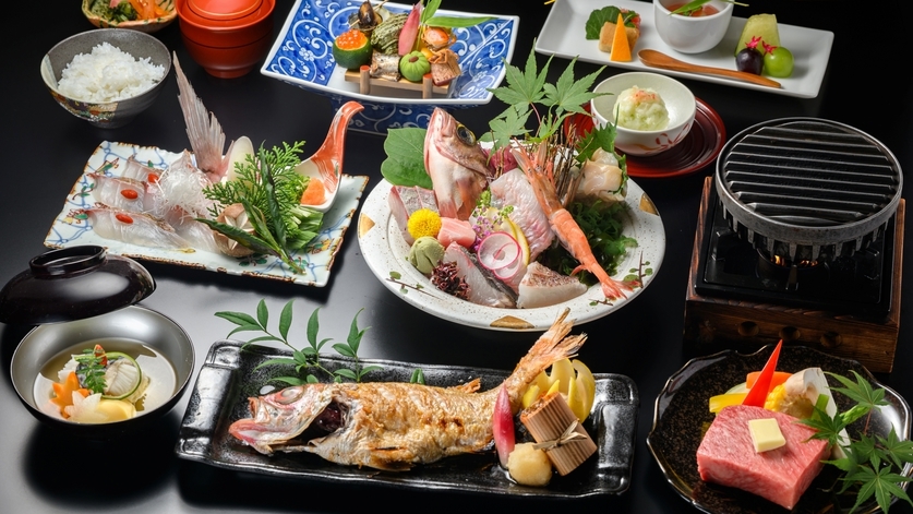 【特選】人気No.1◆旬魚会席│のどぐろ能登塩焼・お造り・鯛しゃぶ◆北陸ならではの鮮度×甘みを満喫