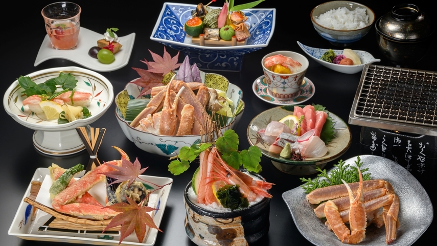 【活蟹会席】石川県ブランド蟹「加能蟹」を一人一杯堪能◆刺し・焼き・蒸しから選べる冬の贅沢蟹料理