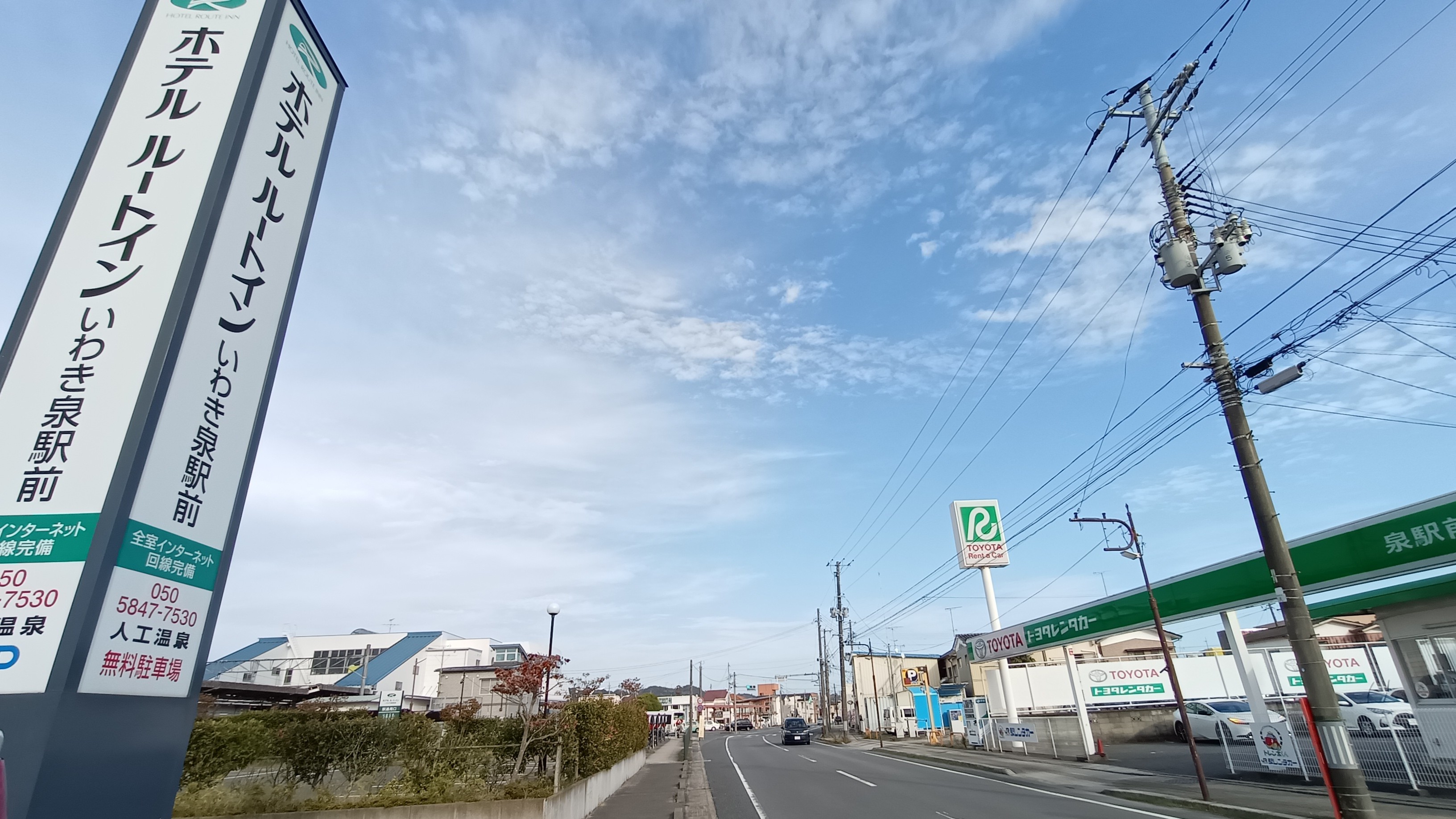 ホテル前の通り