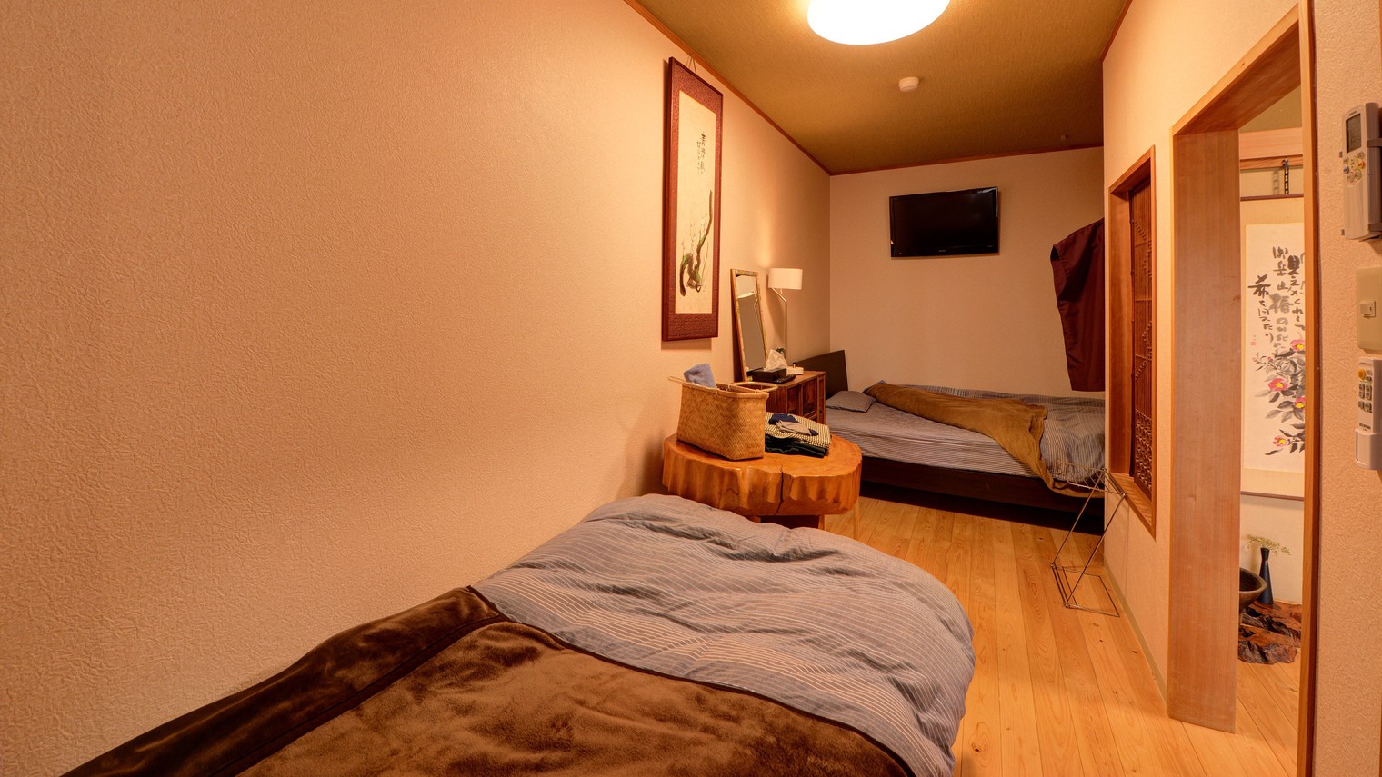＊和洋室16畳【トイレ無し】／登山の疲れを吹き飛ばすふかふかのベッドをご用意しております。
