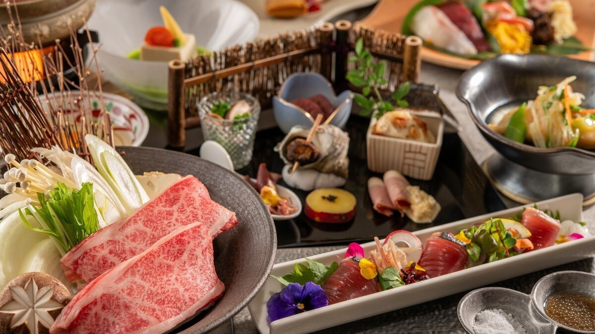 【Japanese-Chinese Cuisine Soh】夕食は和食コース♪1泊夕食+温泉入り放題