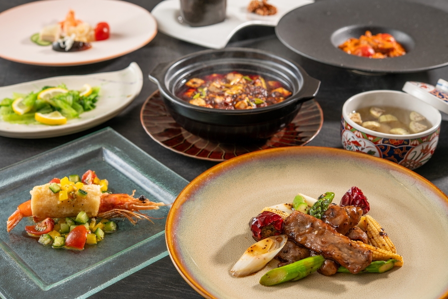 【Japanese-Chinese Cuisine Soh】夕食は中華コース♪１泊2食+温泉付！
