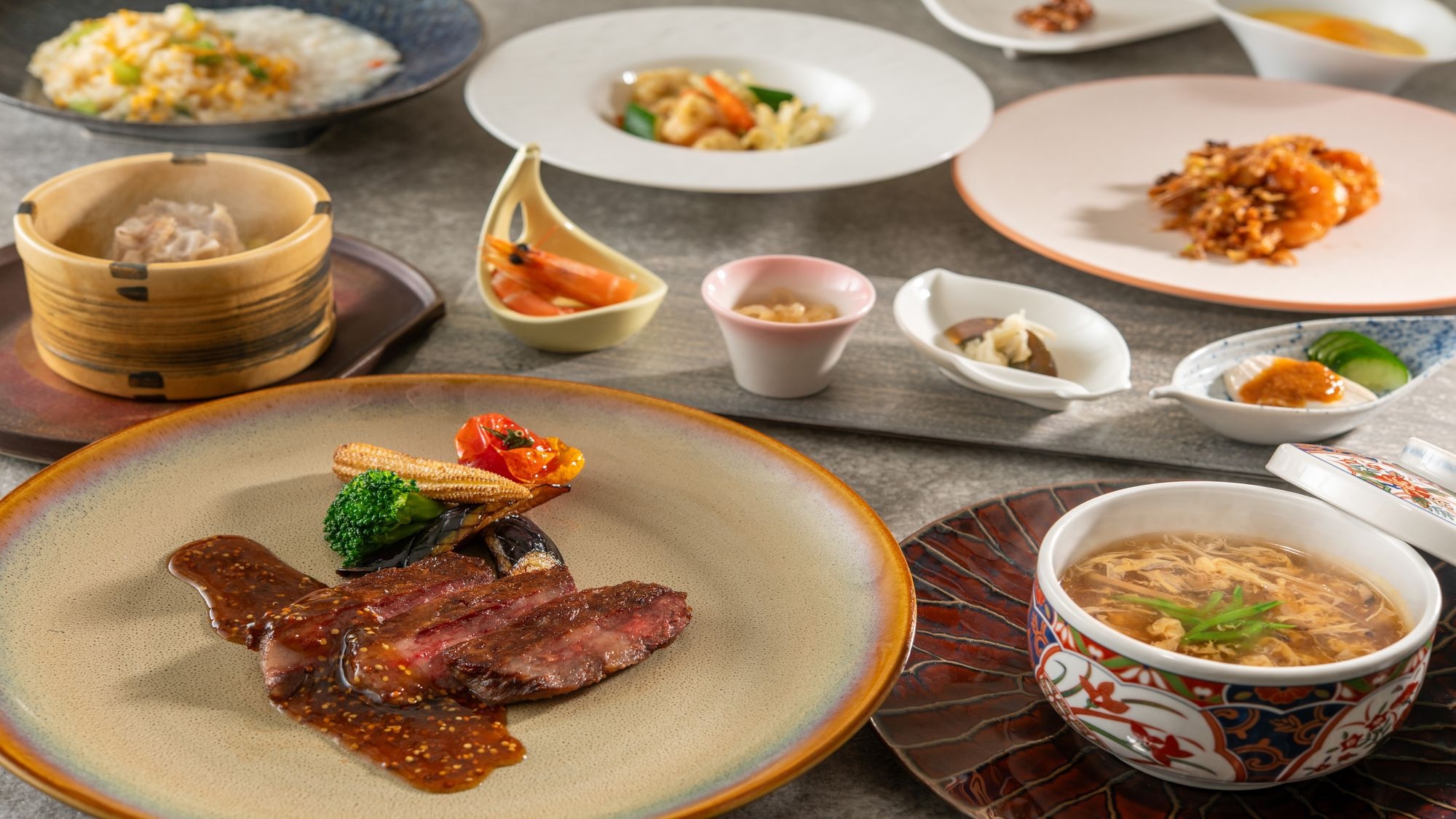 【Japanese-Chinese Cuisine Soh】夕食は中華コース♪1泊夕食+温泉入り放題