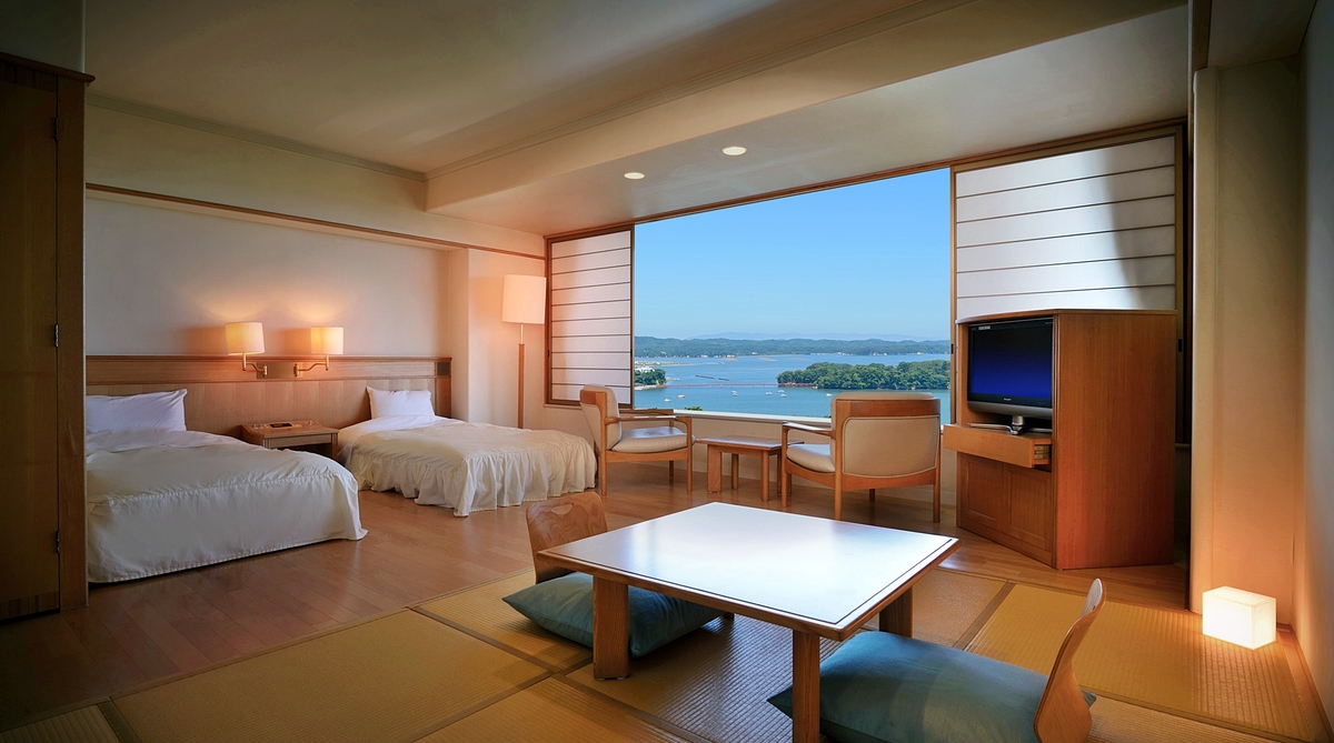 ホテル松島大観荘のザ・松島!美しい景観を目で楽しめるお部屋の一例
