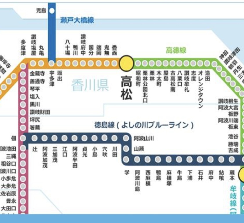 ＪＲ栗林駅周辺　路線図