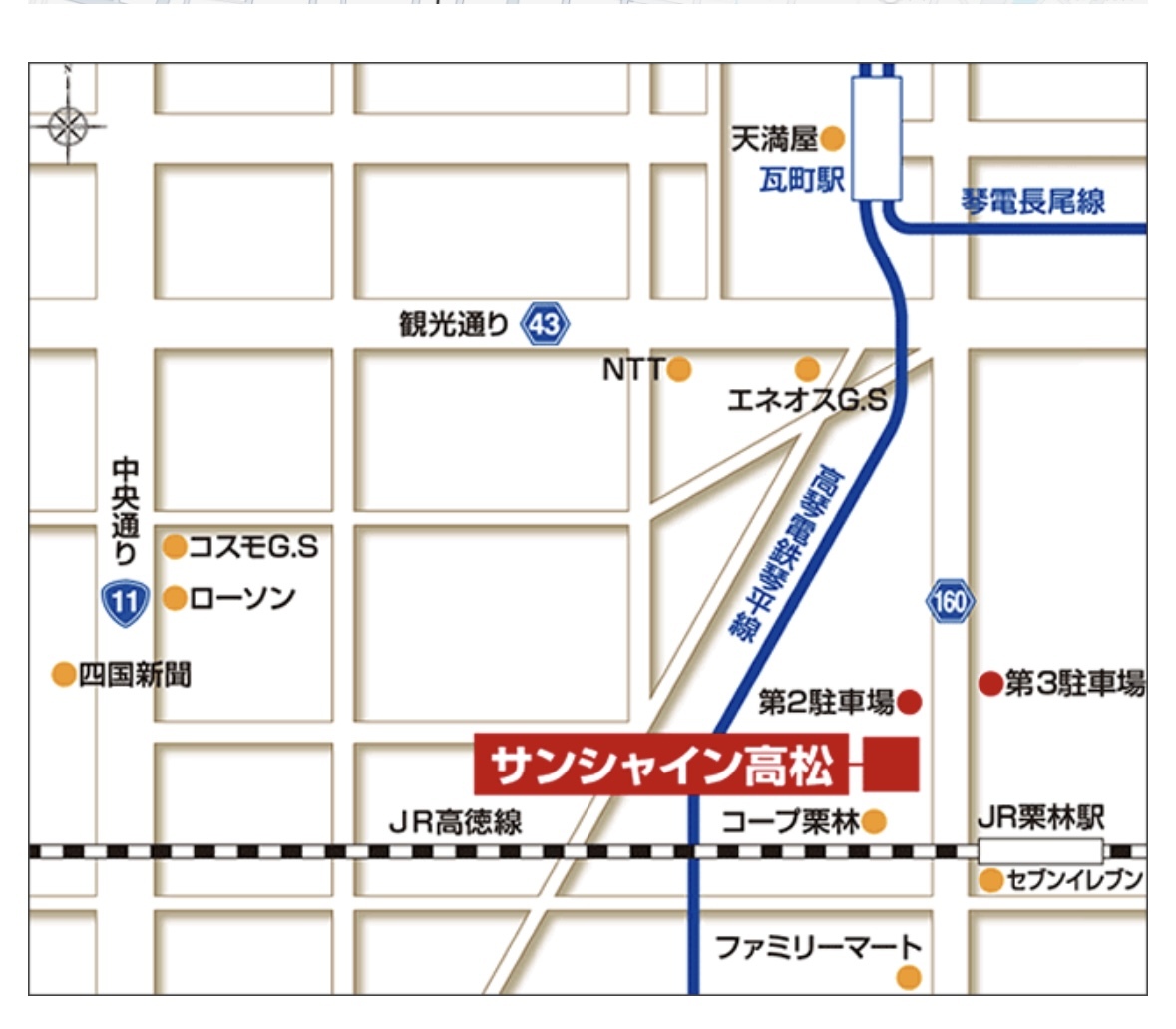 サンシャイン高松のＭＡＰ
