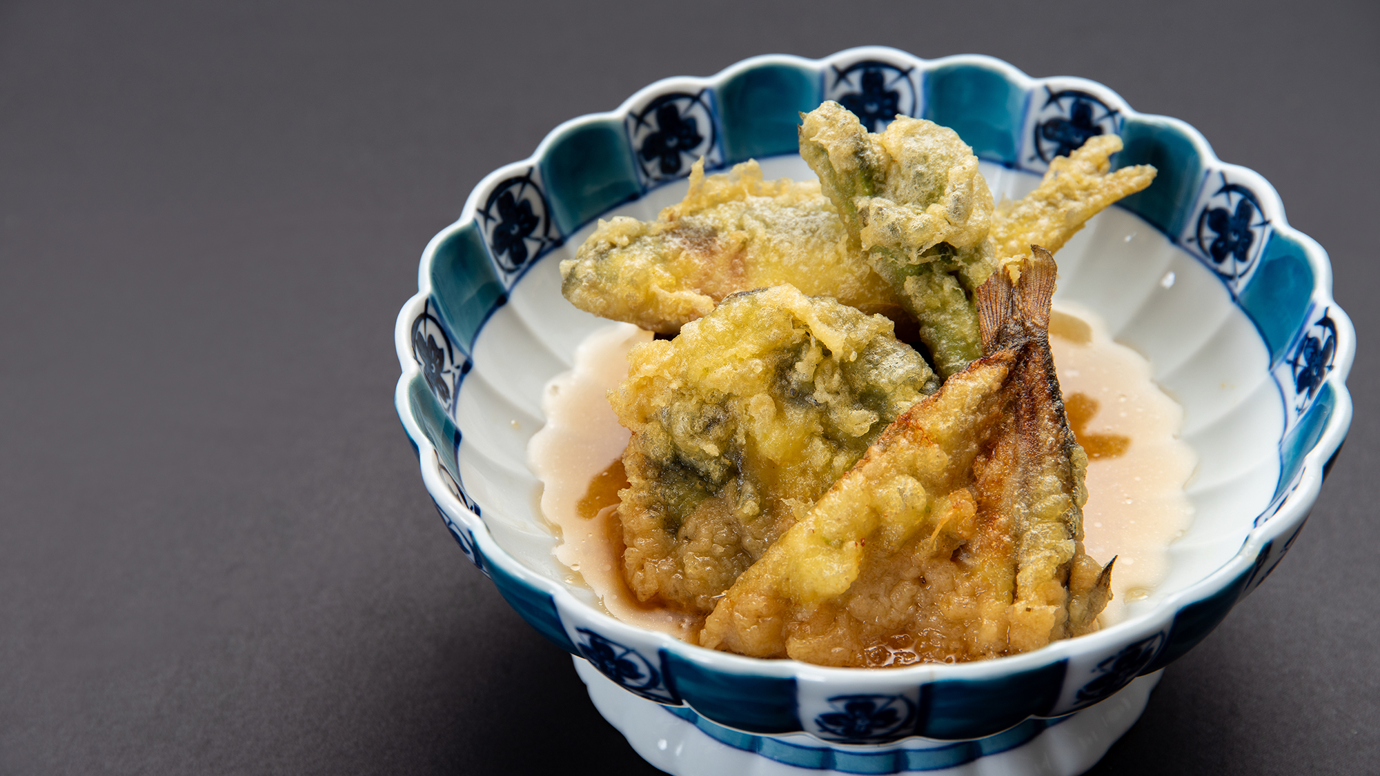 【夕食一例】夏季限定・天然鮎づくし会席（鮎天ぷら）