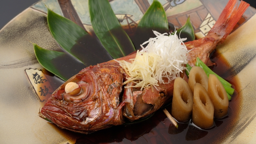 【潮会席】メイン料理は金目鯛しゃぶしゃぶor国産牛陶板焼き 金目鯛姿煮や鮑・伊勢海老の御造里を愉しむ
