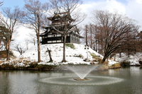 雪の高田城