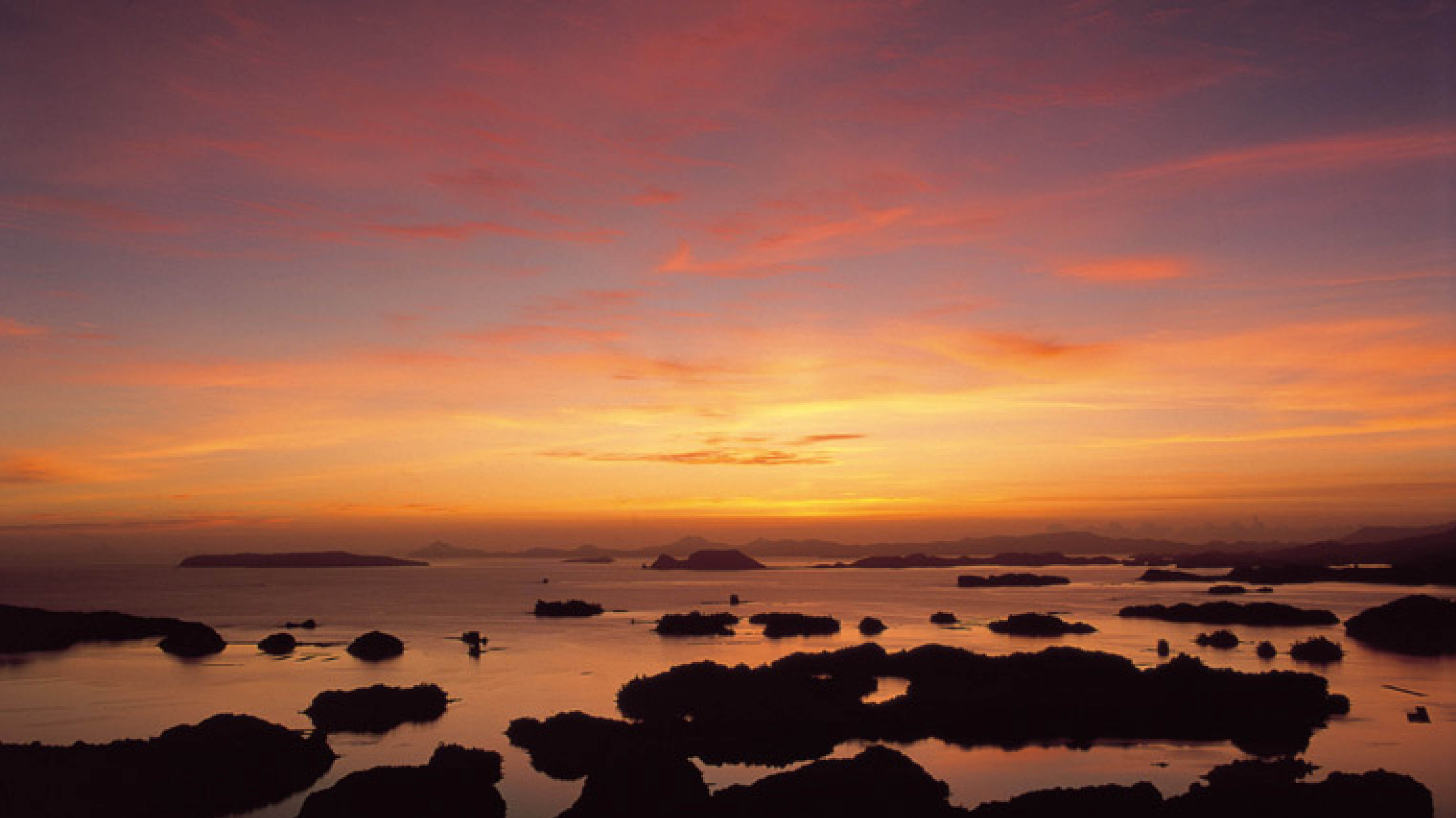 夕焼けの九十九島