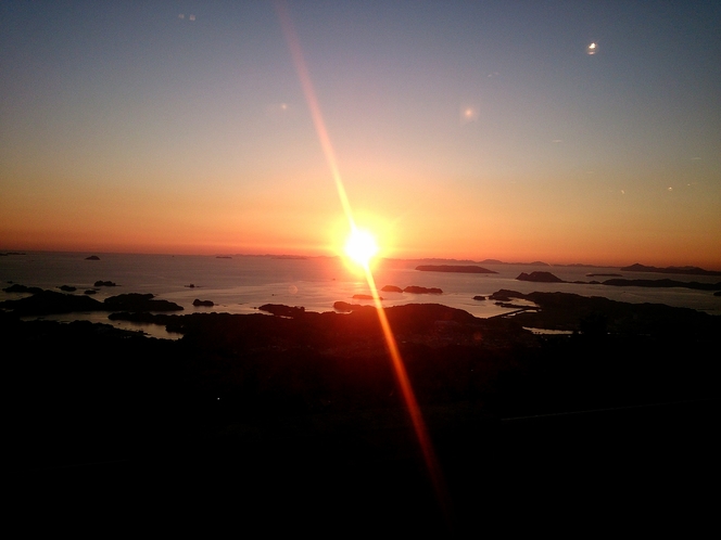 九十九島に沈む夕陽
