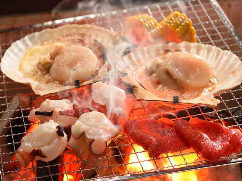 ≪囲炉裏の炭焼き特別会席コース≫稚内温泉旅