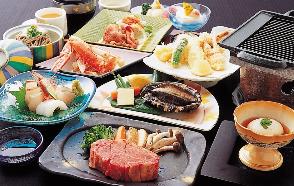 【鮑と鳥取牛のWメイン】活け鮑と鳥取牛ロースステーキ会席◆完全個室食◆