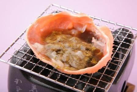 Grilled crab shell