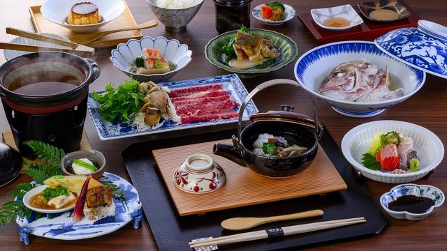 【基本会席】大分旬彩会席 ＆ 鯛兜の地獄蒸し