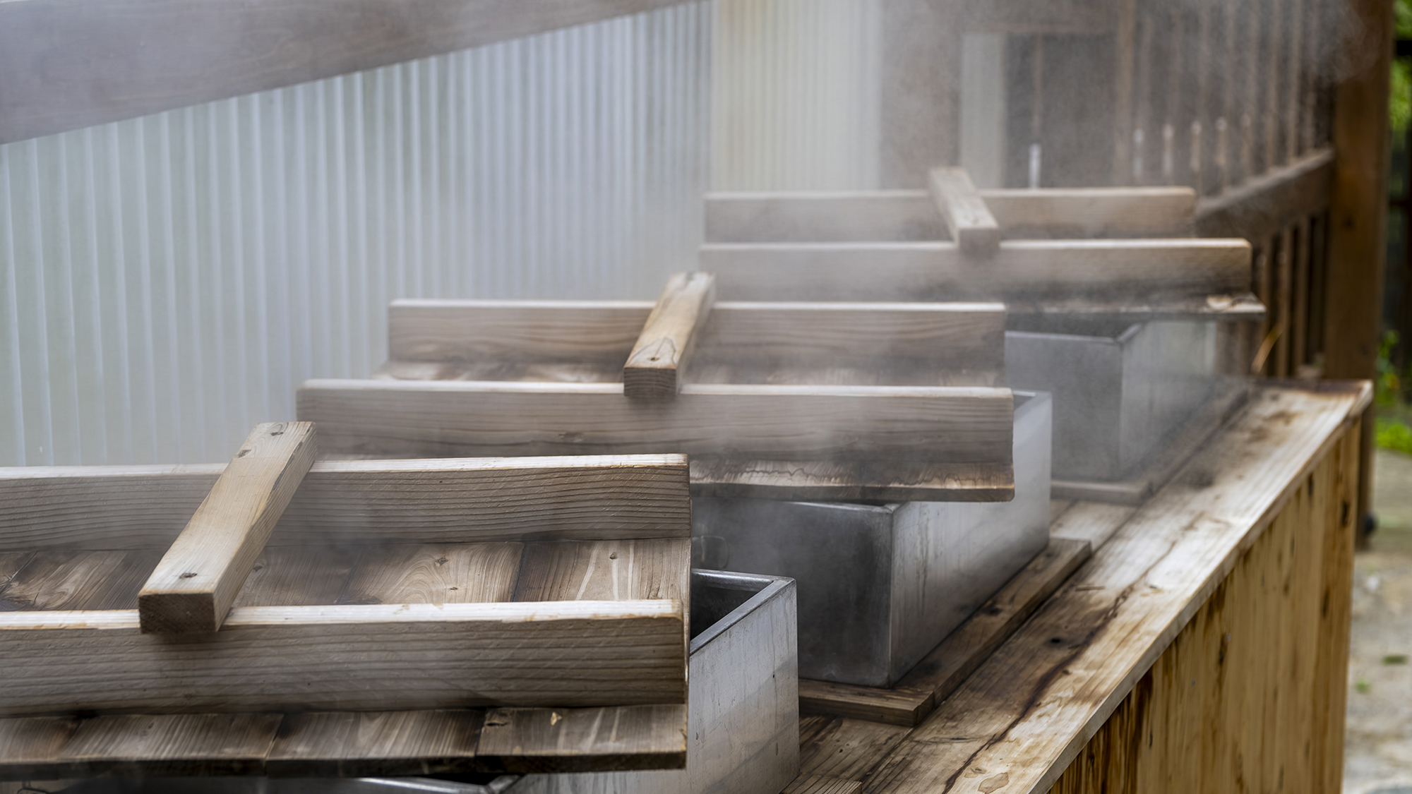 温泉蒸気を使った地獄窯