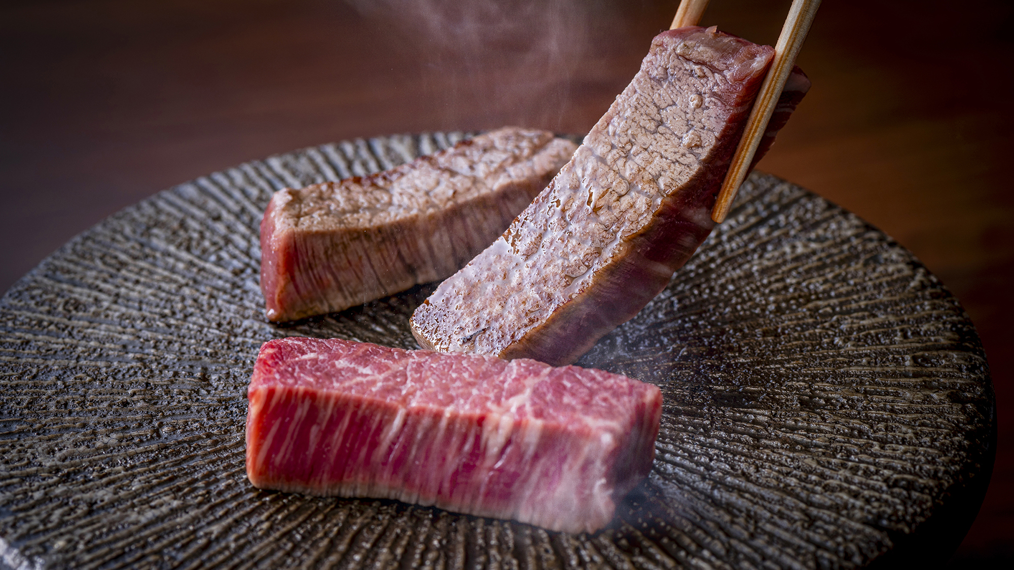 お好みの焼き加減でおおいた和牛をお楽しみ下さい。