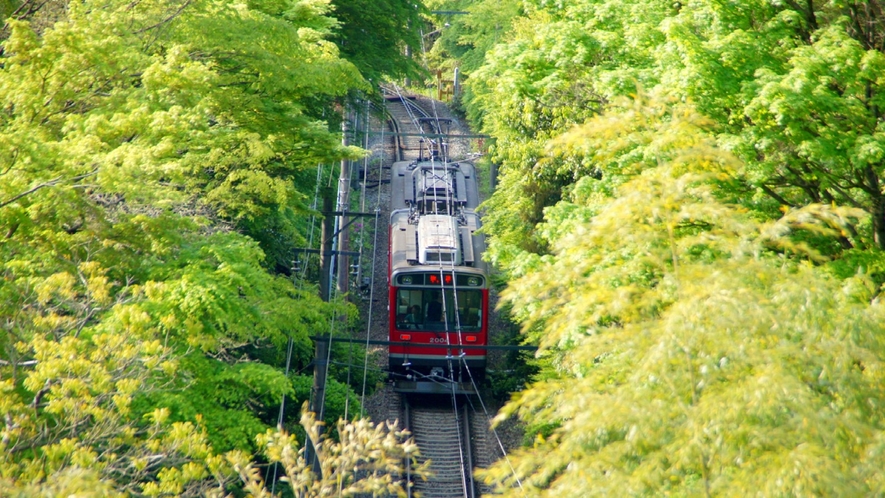 *【周辺】季節ごとに風景の変わる箱根登山電車。