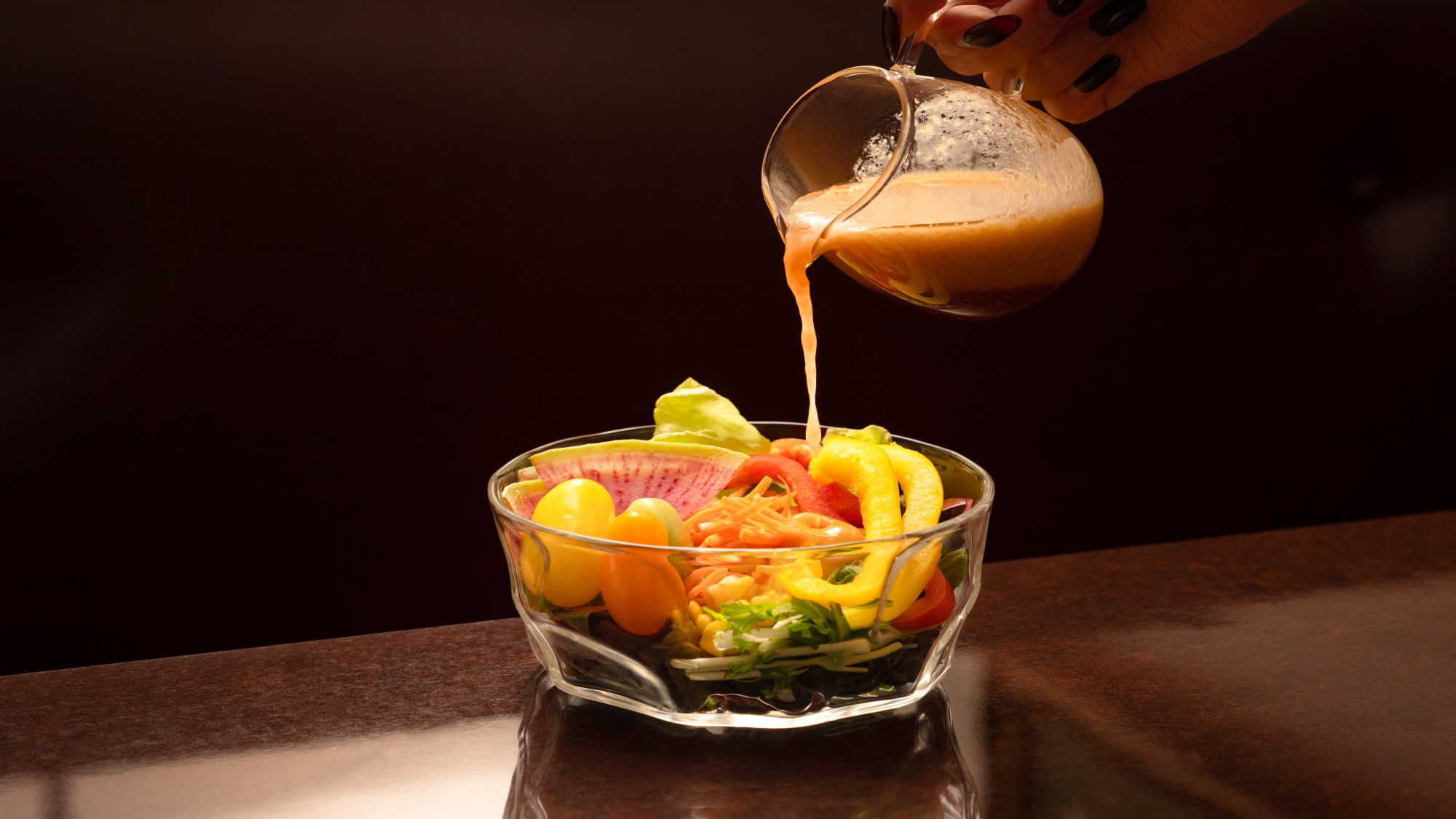 ドレッシング寄り 