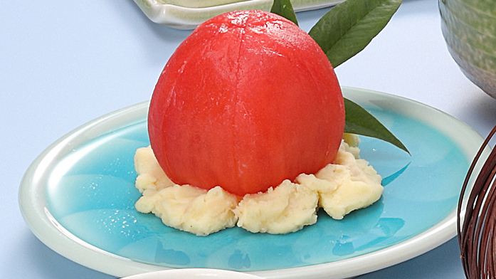 ≪当館1番人気≫白石家のスタンダード逸品料理【夏の花心会席】冷製丸ごと完熟トマト×島根近海鮮魚3種