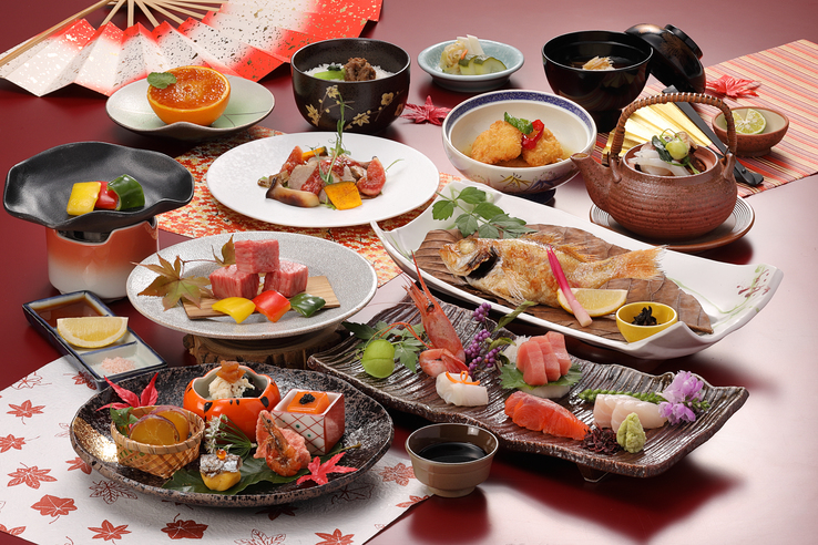 ≪贅沢極み特選コース≫白石家プレミアム逸品料理【秋の花暦会席】のどぐろ朴葉包み焼き×島根和牛ステーキ