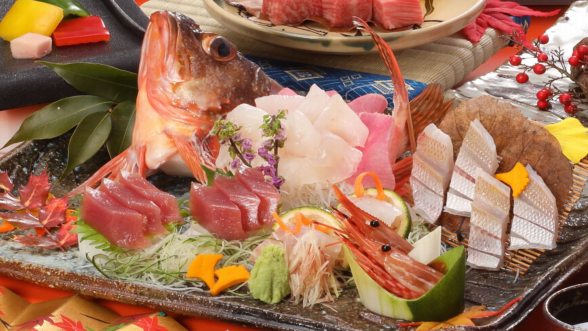 ≪白石家季節の贅沢献立≫上質で厳選された地元食材を使用した最上級コース【旬の味覚プレミアム会席】