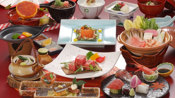 ≪料理長厳選コース≫白石家ワンランク上の逸品料理【秋の花舞会席】島根和牛ステーキ×日本海鮮魚厳選4種