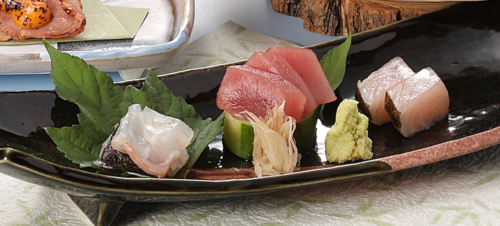 ≪当館1番人気≫白石家のスタンダード逸品料理【夏の花心会席】冷製丸ごと完熟トマト×島根近海鮮魚3種