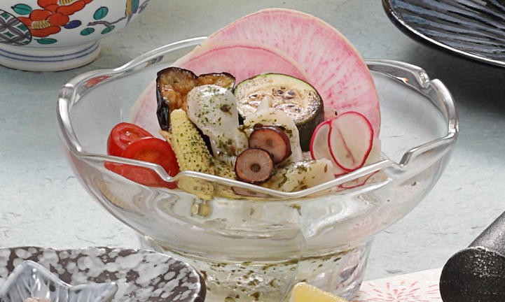≪料理長厳選コース≫白石家ワンランク上の逸品料理【夏の花舞会席】日本海鮮魚厳選4種×島根和牛ステーキ